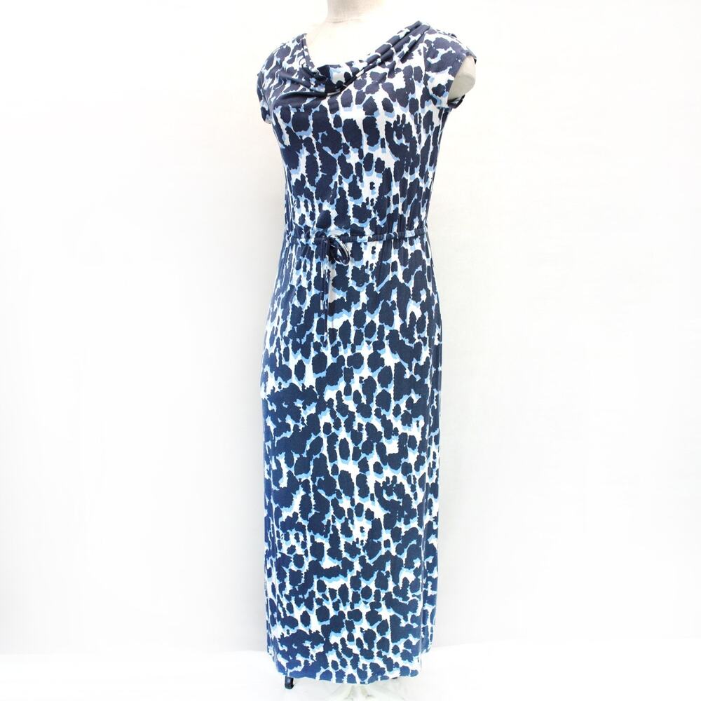 GAP Cowl Neck Animal Print Tie Waist Casual Party Dress Large